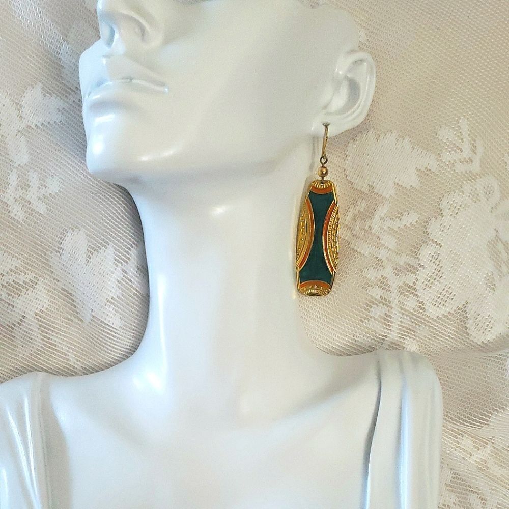 Edgar Berebi Enamel Vintage Earrings